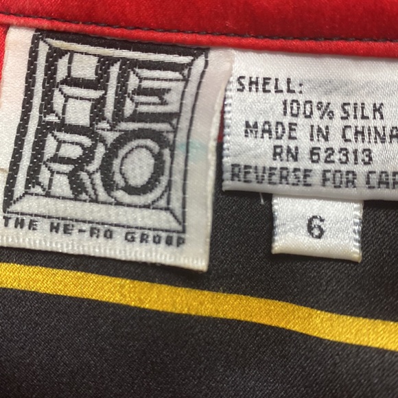 Vintage HERO 100%silk oversized Button Down Tunic - Size 6 - Picture 5 of 9